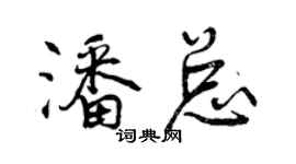 曾慶福潘總行書個性簽名怎么寫