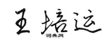 駱恆光王培運行書個性簽名怎么寫