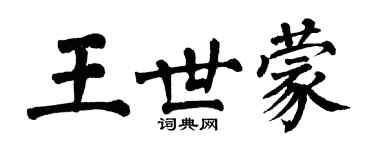 翁闓運王世蒙楷書個性簽名怎么寫