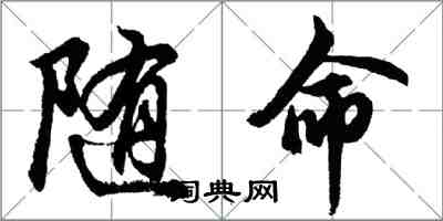 胡問遂隨命行書怎么寫