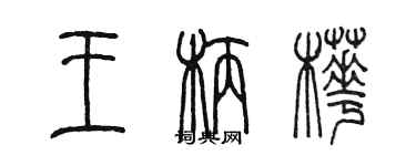 陳墨王柄樺篆書個性簽名怎么寫