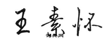 駱恆光王素懷行書個性簽名怎么寫