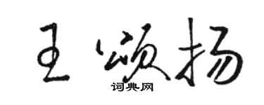 駱恆光王頌揚草書個性簽名怎么寫