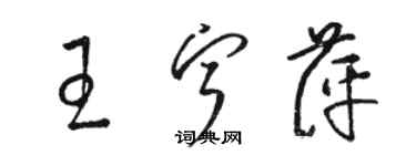 駱恆光王寧萍草書個性簽名怎么寫