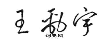 駱恆光王勁宇草書個性簽名怎么寫