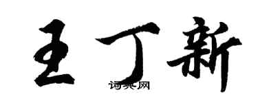 胡問遂王丁新行書個性簽名怎么寫