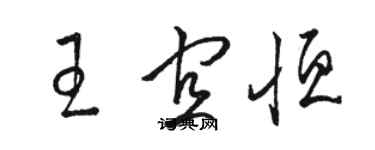 駱恆光王宜恆草書個性簽名怎么寫