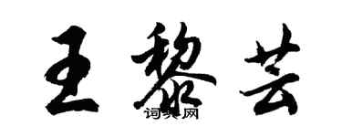 胡問遂王黎芸行書個性簽名怎么寫