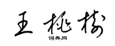 梁錦英王桃樹草書個性簽名怎么寫