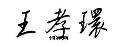 王正良王孝環行書個性簽名怎么寫