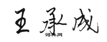 駱恆光王承成行書個性簽名怎么寫