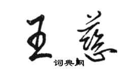 駱恆光王慈行書個性簽名怎么寫