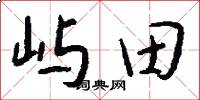 嶼田怎么寫好看