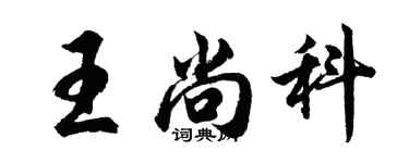胡問遂王尚科行書個性簽名怎么寫