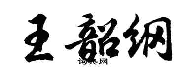 胡問遂王韶綱行書個性簽名怎么寫