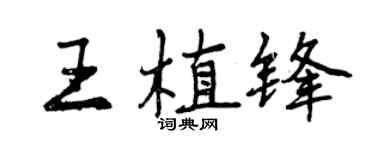 曾慶福王植鋒行書個性簽名怎么寫