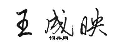 駱恆光王成映行書個性簽名怎么寫