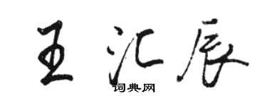 駱恆光王匯辰行書個性簽名怎么寫