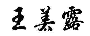 胡問遂王美露行書個性簽名怎么寫