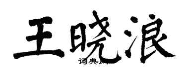 翁闓運王曉浪楷書個性簽名怎么寫