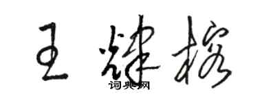 駱恆光王輝榕草書個性簽名怎么寫