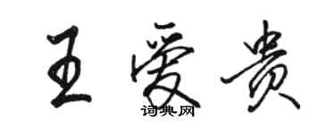 駱恆光王愛貴行書個性簽名怎么寫