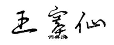 曾慶福王賽仙草書個性簽名怎么寫