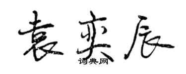 曾慶福袁奕辰行書個性簽名怎么寫