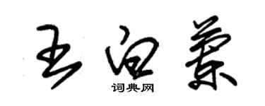 朱錫榮王白蘭草書個性簽名怎么寫