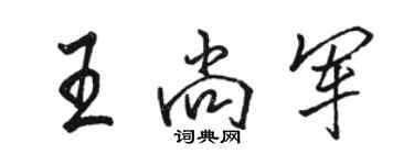 駱恆光王尚軍行書個性簽名怎么寫