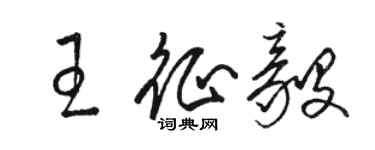 駱恆光王征毅草書個性簽名怎么寫