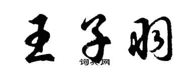 胡問遂王子羽行書個性簽名怎么寫