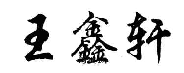 胡問遂王鑫軒行書個性簽名怎么寫