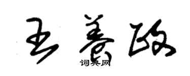 朱錫榮王養政草書個性簽名怎么寫