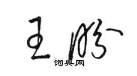 駱恆光王盼草書個性簽名怎么寫