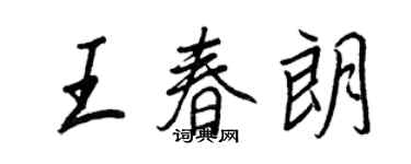 王正良王春朗行書個性簽名怎么寫