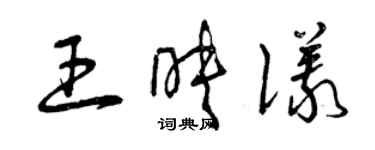 曾慶福王映儀草書個性簽名怎么寫