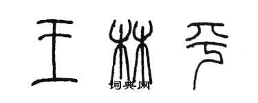 陳墨王林平篆書個性簽名怎么寫