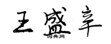 曾慶福王盛辛行書個性簽名怎么寫