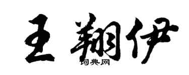 胡問遂王翔伊行書個性簽名怎么寫