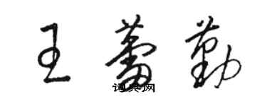 駱恆光王蕾勤草書個性簽名怎么寫