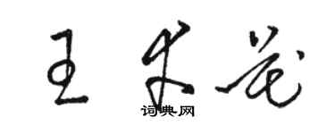 駱恆光王幸花草書個性簽名怎么寫