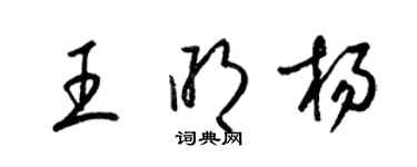 梁錦英王明楊草書個性簽名怎么寫