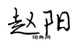 曾慶福趙陽行書個性簽名怎么寫