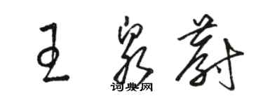 駱恆光王泉蔚草書個性簽名怎么寫