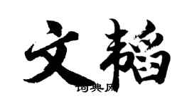 胡問遂文韜行書個性簽名怎么寫