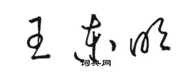 駱恆光王東明草書個性簽名怎么寫