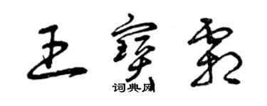 曾慶福王寶霜草書個性簽名怎么寫