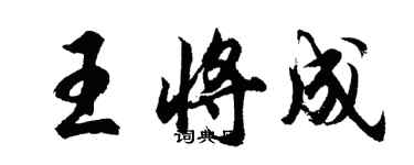 胡問遂王將成行書個性簽名怎么寫