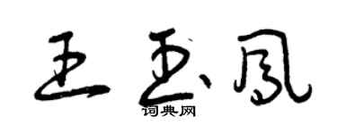 曾慶福王玉鳳草書個性簽名怎么寫